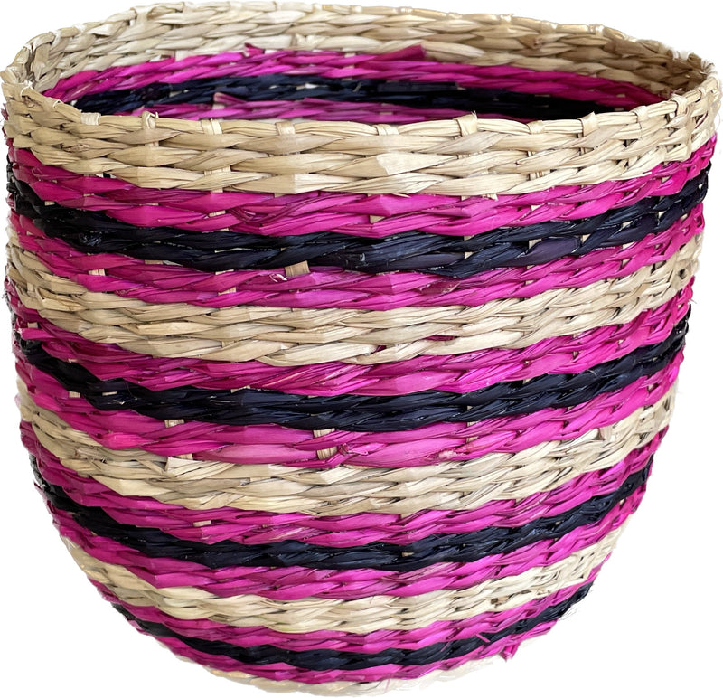 Handwoven Striped Baskets