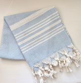 Powder Blue Turkish Hand Towel