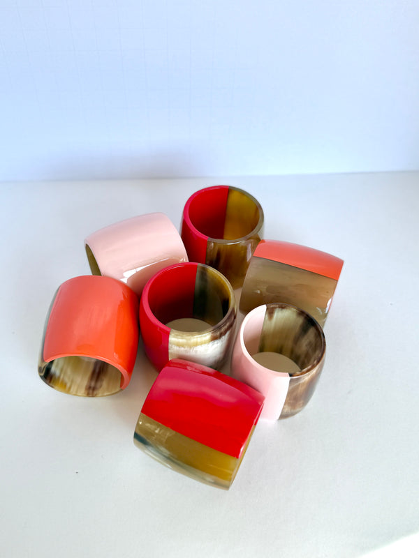 Lacquer Buffalo Horn Napkin Ring