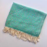 Turquoise Turkish Hand Towel