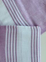 Purple + White Turkish Towel