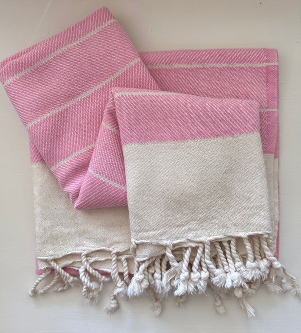 Pink Turkish Hand Towel