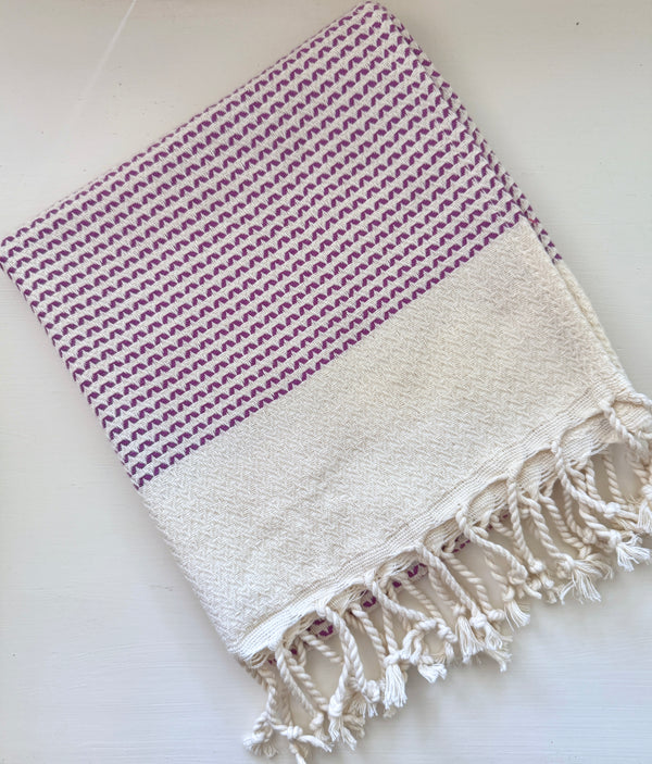 Plum Turkish Hand Towel