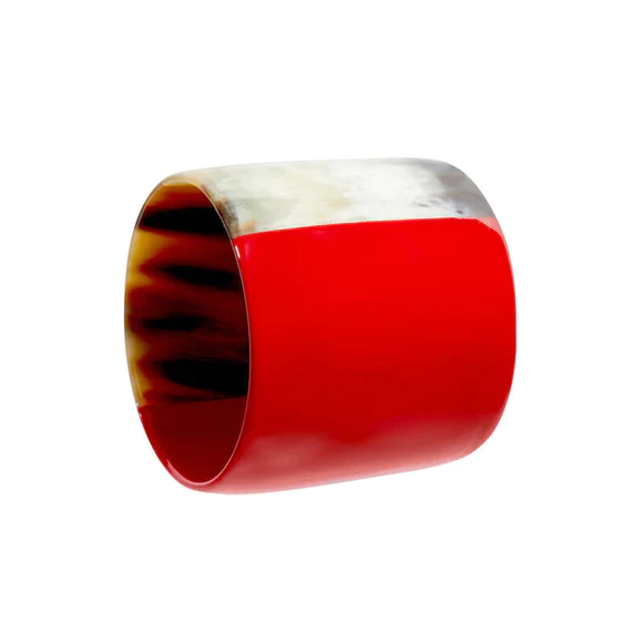 Lacquer Buffalo Horn Napkin Ring