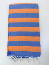 Orange + Blue Turkish Towel