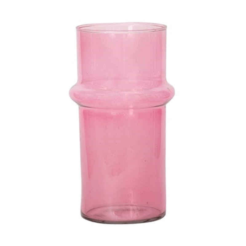 Pink Recycled Glass Vase